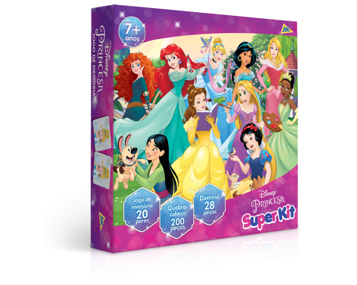 Jogo De Dominó Infantil - Princesas Disney 28 Peças- Toyster