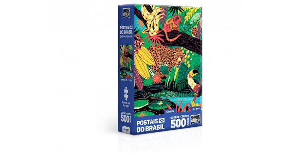 Quebra Cabeça 500 peças nano, Postais do Brasil Natureza, Toyster