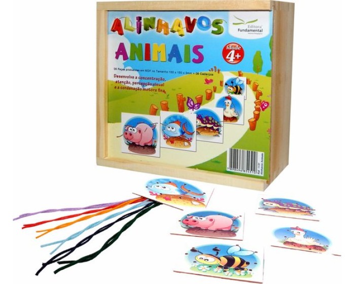 Alinhavos Animais Cx em Madeira