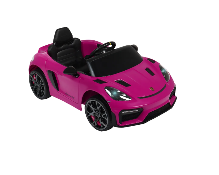 Carro Elétrico Infantil Porsche Spyder 718 RS 12V Rosa