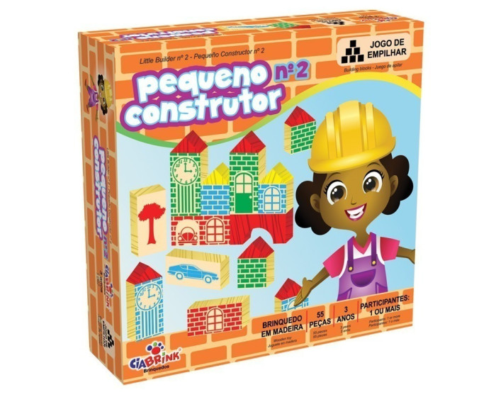 Pequeno Construtor nº 2 com 55 Peças