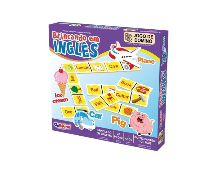 Jogo Dominó - Cores Inglês e Português - Junges - Le biscuit