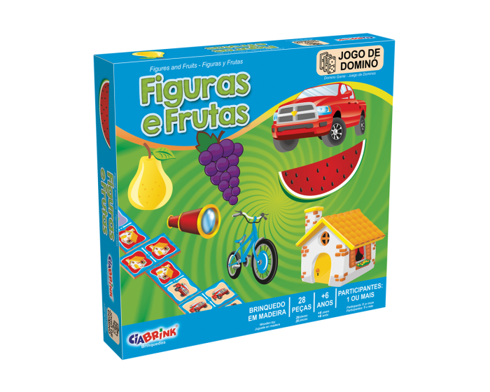 Jogo de Dominó Figuras e Frutas