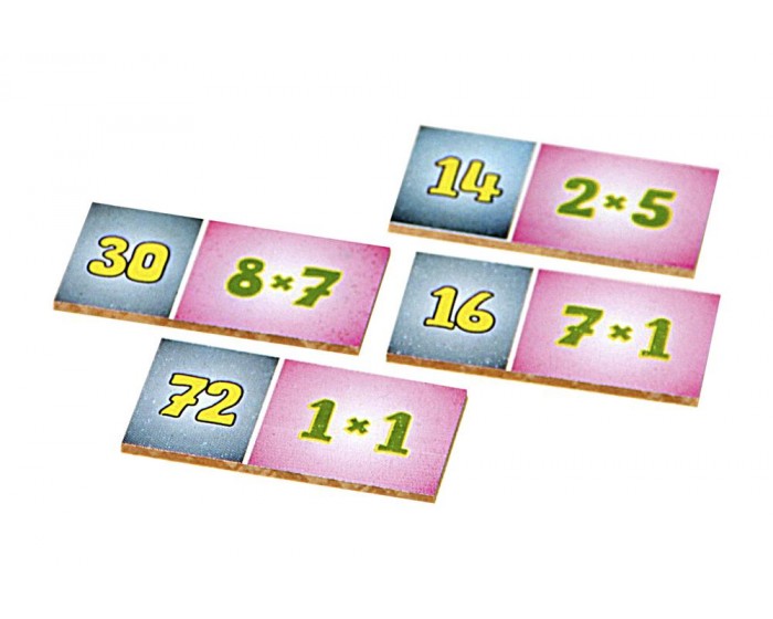 Jogo de Dominó Multiplicação 28 peças em Mdf