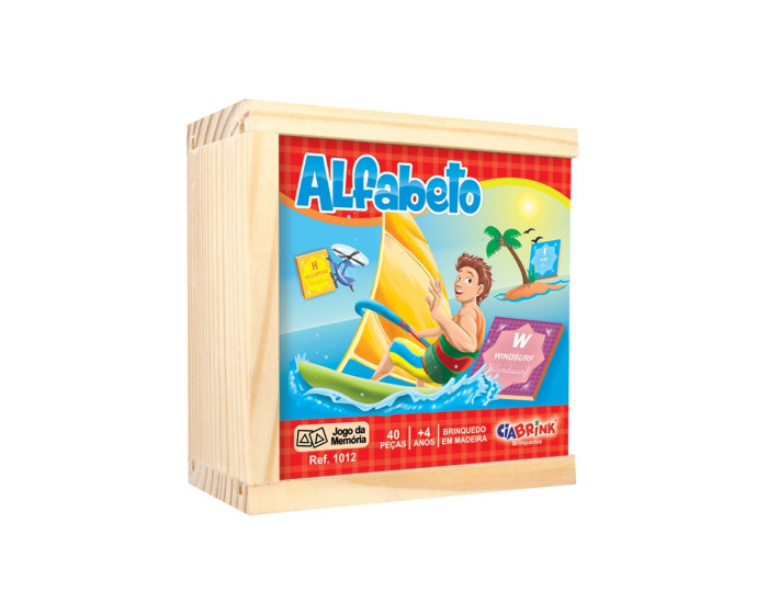 Alfabeto de Madeira MDF para Alfabetização Infantil - Brinquedos