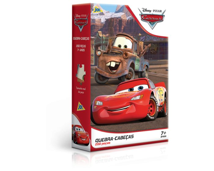 Jogo Quebra Cabeça Infantil Carros Disney 100 Peças Madeira :  : Brinquedos e Jogos