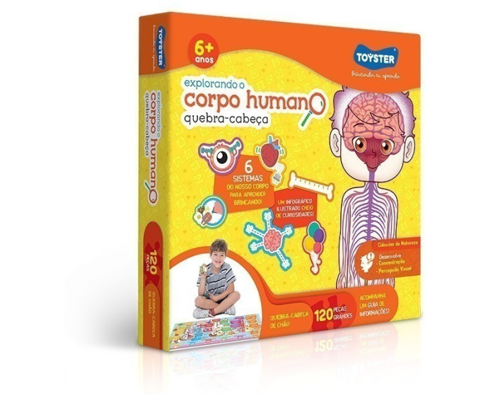 Quebra-Cabeça Grandão Explorando o Corpo Humano