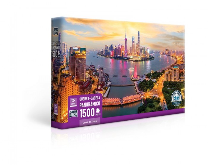 Quebra-Cabeça Panorâmico Luzes de Xangai 1500 Peças