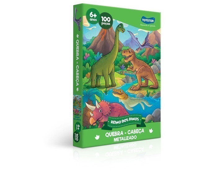 Quebra-Cabeça Reino dos Dinos 100 Pçs