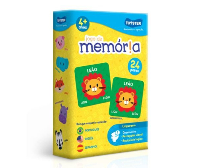 Jogo de Memória Animais– Português, Inglês e Espanhol