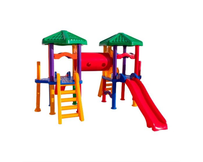 Playground  Modular Centro de Atividades Prata( Duplo)