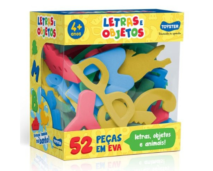 Brinquedo em E.V.A Letras, Objetos e Animais