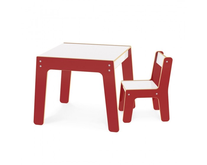 Mesa Infantil com 4 Cadeiras Vermelha