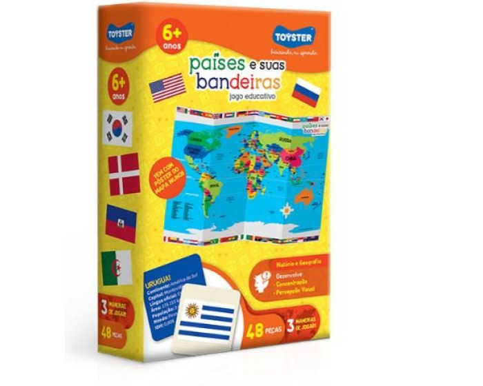 Jogo Educativo Países e suas Bandeiras