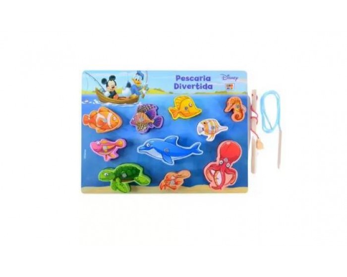 Brinquedo Educativo Pescaria Divertida Disney em M.D.F