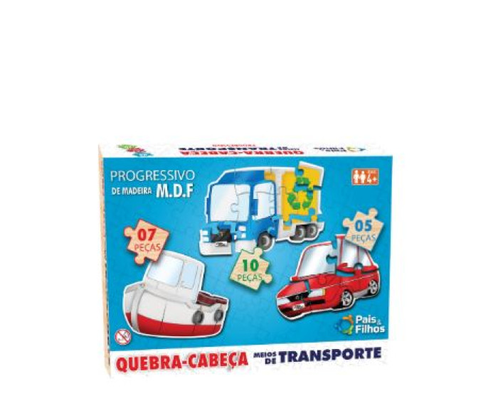 Quebra-Cabeça Progressivo Meios de Transporte