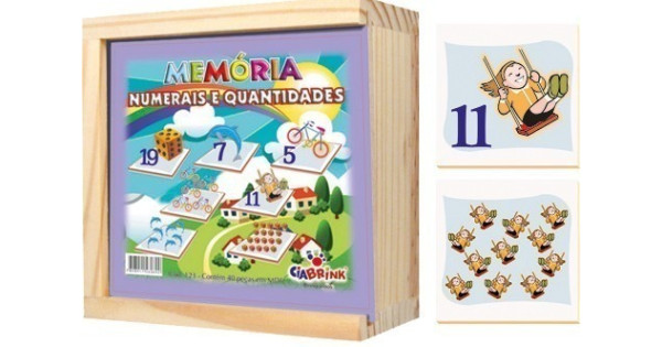 Jogo da Memoria de Numeros e Quantidades (40 pecas) - JottPlay - Compre  brinquedos educativos online