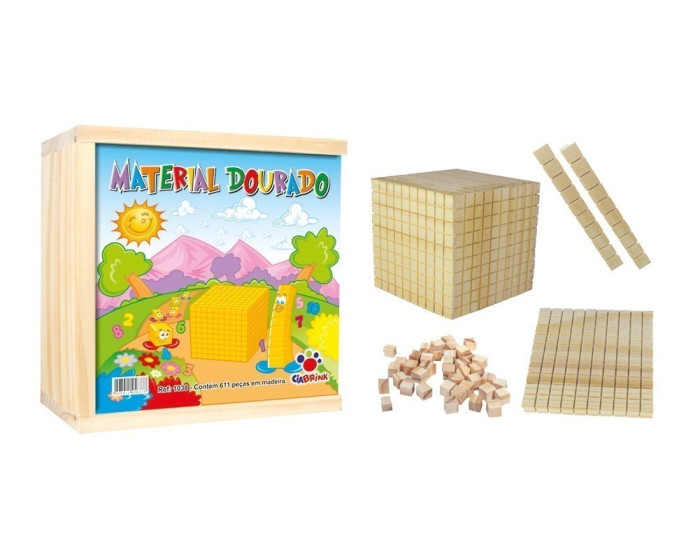 Material Dourado 611 Peças Cx em Madeira