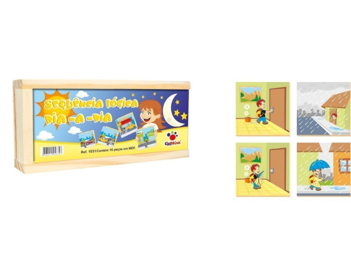 Brinquedo Jogo Educativo Sequência Lógica História em Promoção na